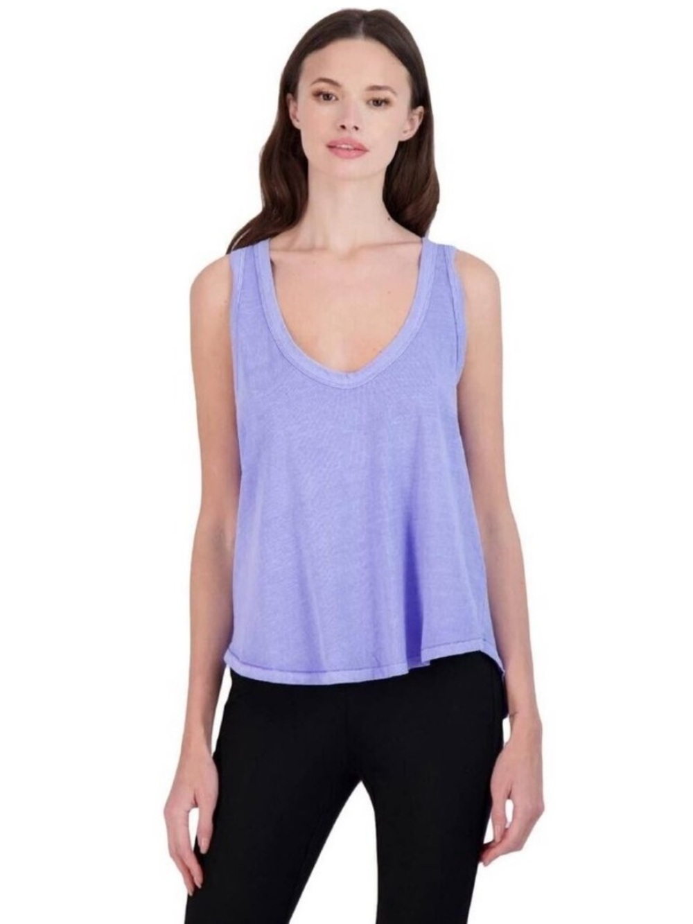 Free People Keep Rolling Tank Periwinkle Lavender Purple Loose L